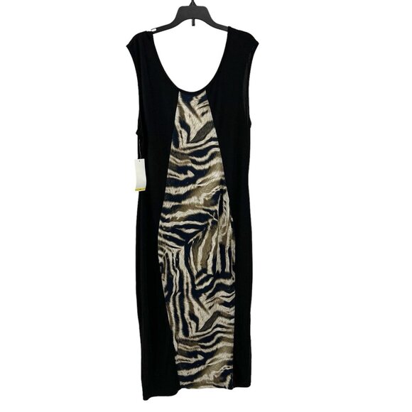 Fashion to Figure NWT Dress 3X Animal Print Sleeveless Bodycon Pullover Size 3X - Picture 2 of 9